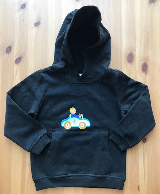 Zwarte Hoody 'Autorace 1'